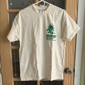 Cream Hidden NY Tee with Green Graphic